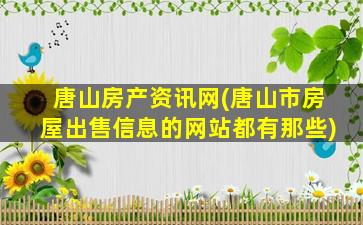 唐山房产资讯网(唐山市房屋*信息的网站都有那些)