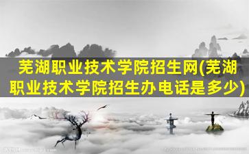 芜湖职业技术学院招生网(芜湖职业技术学院招生办电话是多少)