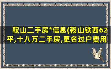 鞍山二手房*信息(鞍山铁西62平,十八万二手房,更名过户费用多少)